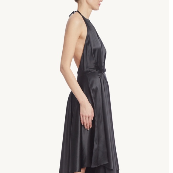Jewel BADGLEY MISCHKA Satin Backless Dress with High-Low Skirt - Picture 3 of 9